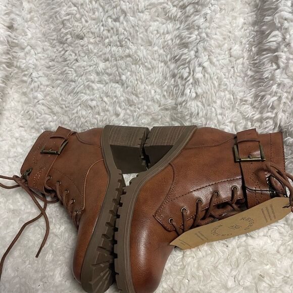 New Frye and Co. synthetic Brown lace Boots with side zipper SZ6.5M - Picture 7 of 11